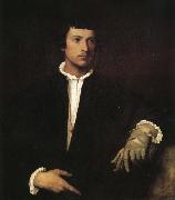 TIZIANO Vecellio Those who wear gloves oil painting
